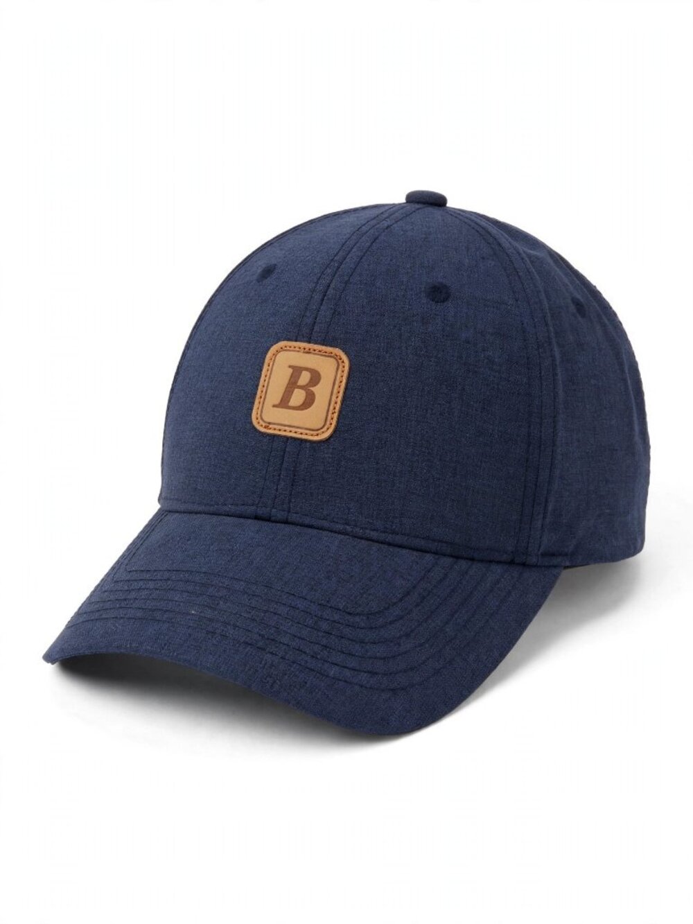 Bridgestone Golf Cap Navy Leather Patch B Adjustable Buckle Strap